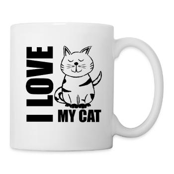 Diego le chat - j'aime mon chat 3 - Mug blanc - blanc - Droite