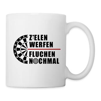 Expiration des fléchettes | Cadeau de fléchettes pour les joueurs de fléchettes - Mug blanc - blanc - Droite