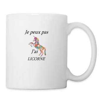 I can not, I have unicorn - Mug - white - Right