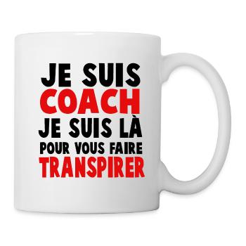 JE SUIS COACH - Mug blanc - blanc - Droite