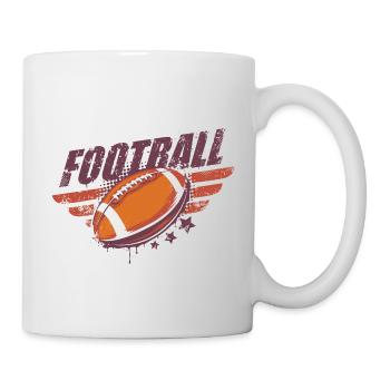 Ball Football Super Bowl Sport Gewalt - Tasse - Weiß - Rechts