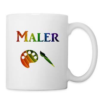 Peinture et brosses peintres - Mug blanc - blanc - Droite