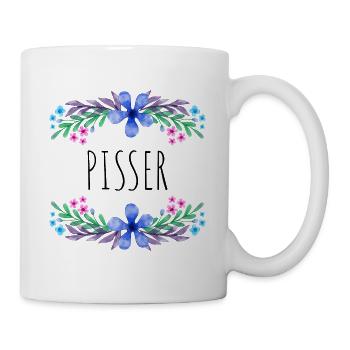Pisser - Tasse - Weiß - Rechts