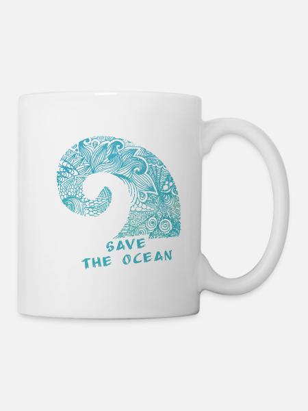 sauver l'océan - Mug blanc - blanc