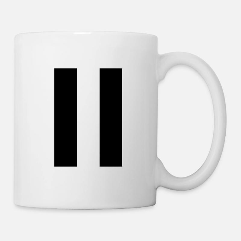 Pause | Schwarz - Tasse - Weiß