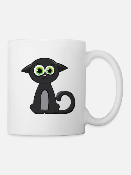 Katzengesicht Kätzchen - Tasse - Weiß