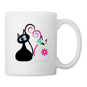Cat lady cat face - Mug - white - Right