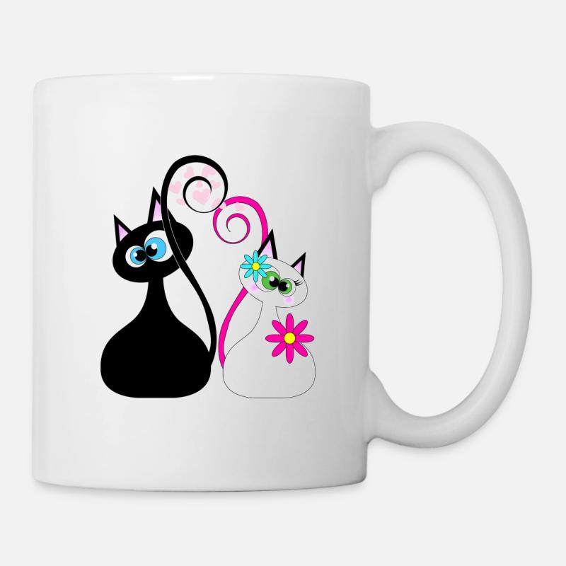 Katzendame Katzengesicht - Tasse - Weiß