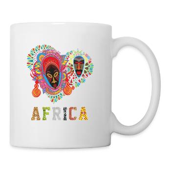 Motif Afrique - joie de vivre - Mug blanc - blanc - Droite