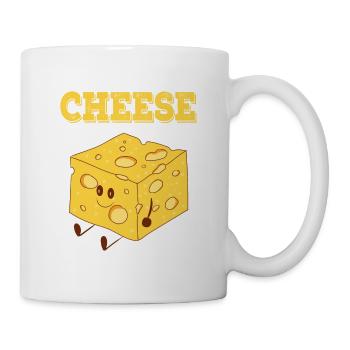 Funny Cheese TShirt pour les personnes dépendantes - Mug blanc - blanc - Droite