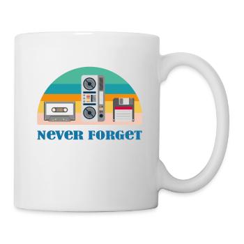 Never Forget - Retro Technik aus den 80er - Tasse - Weiß - Rechts