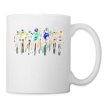 cyclists in the Tour - Mug - white - Right