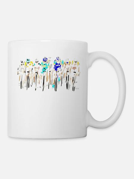 cyclists in the Tour - Mug - white