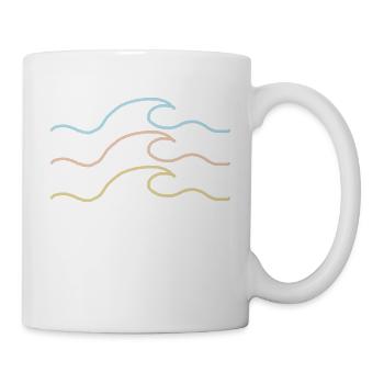 Welle - Tasse - Weiß - Rechts