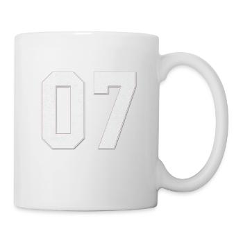 07 American football, Baseball Sport trikot nummer - Tasse - Weiß - Rechts