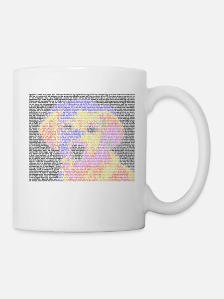 Text portrait dog face gift colored cool - Mug - white