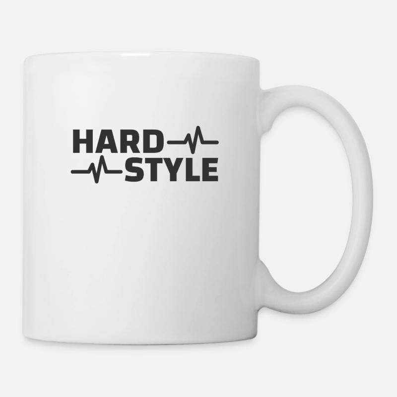Hardstyle Merchandise Logo Waveform Geschenk - Tasse - Weiß