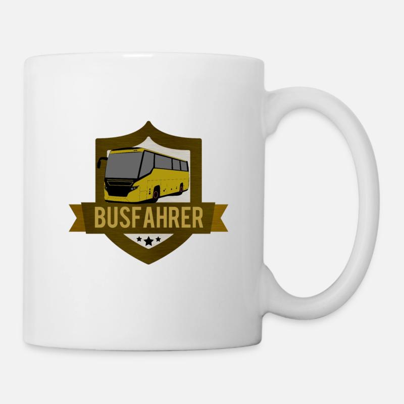 T-shirt de chauffeur de bus · Je suis · Le chauffeur de bus cadeau - Mug blanc - blanc