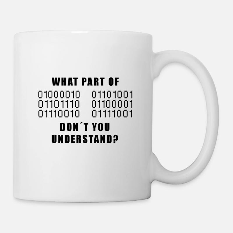WAS HAST DU RAN NICHT VERSTANDEN! ZAHLENCODE! - Tasse - Weiß