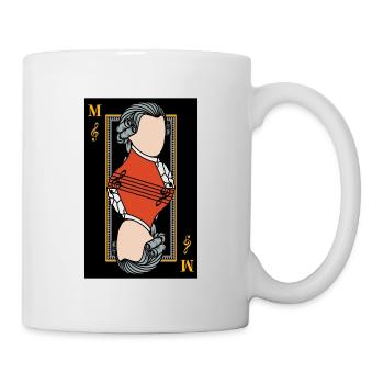 Mozart Playing Card Music Note Black Cool Gift - Mug - white - Right