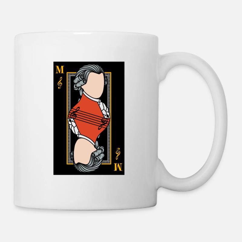 Mozart carte musique Note Noir Cool Cadeau - Mug blanc - blanc