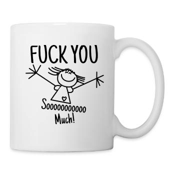 Fuck You Fuck Fuck You Comic Gifts Shirts - Mug - white - Right