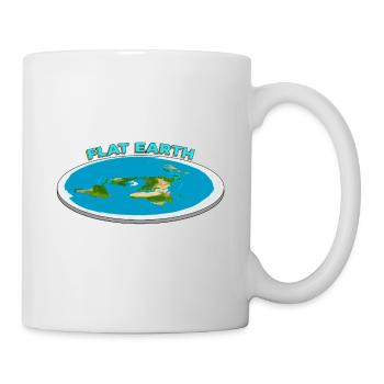 Flache Erde # 1 - Tasse - Weiß - Rechts