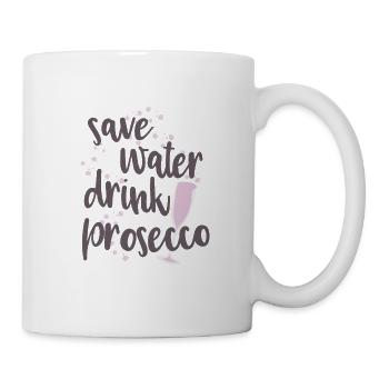 Buvez des toasts pétillants de Prosecco en disant cadeau - Mug blanc - blanc - Droite