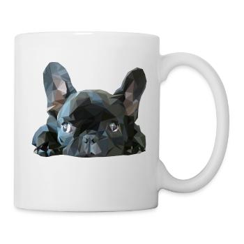 Idée de cadeau de bouledogue français Low Poly - Mug blanc - blanc - Droite