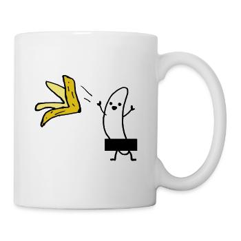 Fasching Helau Konfetti Kostüm Bananen Striptease - Tasse - Weiß - Rechts