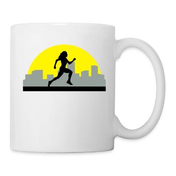 coureuse, courir, running, run - Mug blanc - blanc - Droite