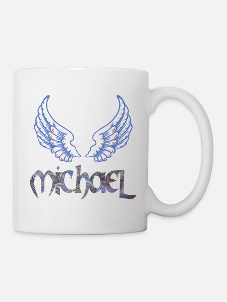 erzengel michael e 45 - Tasse - Weiß