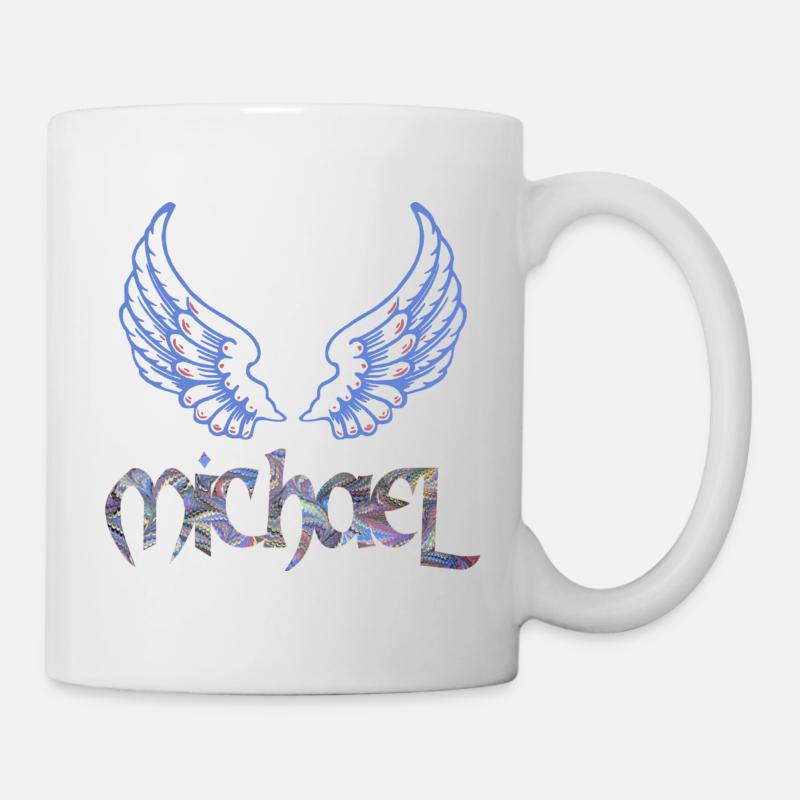 erzengel michael e 45 - Tasse - Weiß
