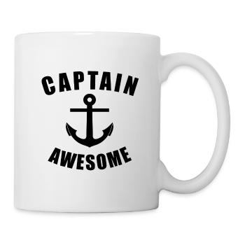 CAPITAINE AWESOME ! MARIN ET ANCRE IDÉE DE CADEAU - Mug blanc - blanc - Droite