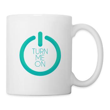 Allume-moi rends-moi drôle en disant - Mug blanc - blanc - Droite