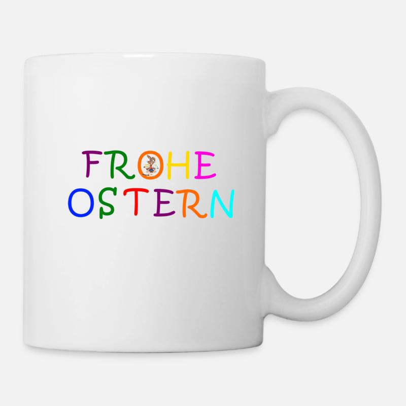 Frohe Ostern - Tasse - Weiß