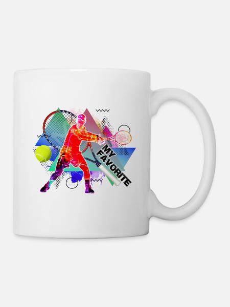 tennis - Tasse - Weiß