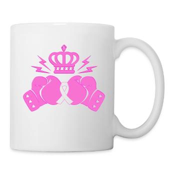 Brustkrebs Kampf - Tasse - Weiß - Rechts