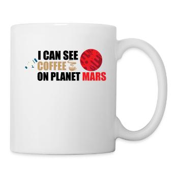 Kaffee shirt - Büro Planet Astronomie - Geschenk - Tasse - Weiß - Rechts