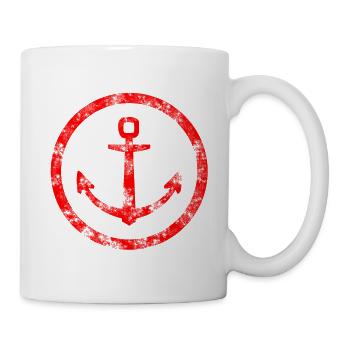 Anker Anchor Maritim Symbol - Tasse - Weiß - Rechts