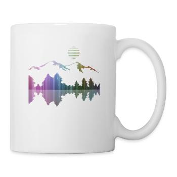 Paysage, art, montagnes, forêt, street art, désert - Mug blanc - blanc - Droite