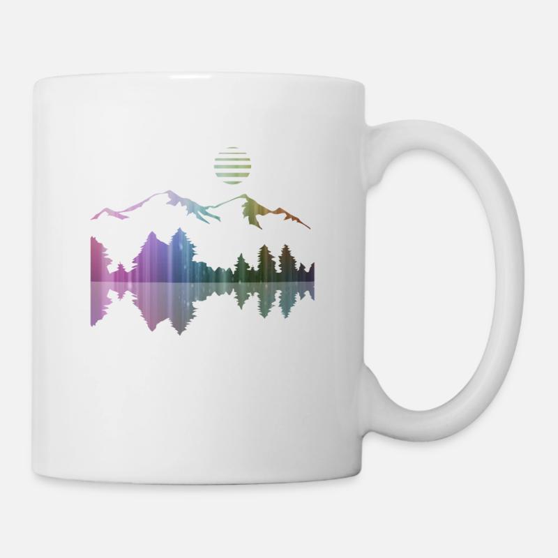 Paysage, art, montagnes, forêt, street art, désert - Mug blanc - blanc