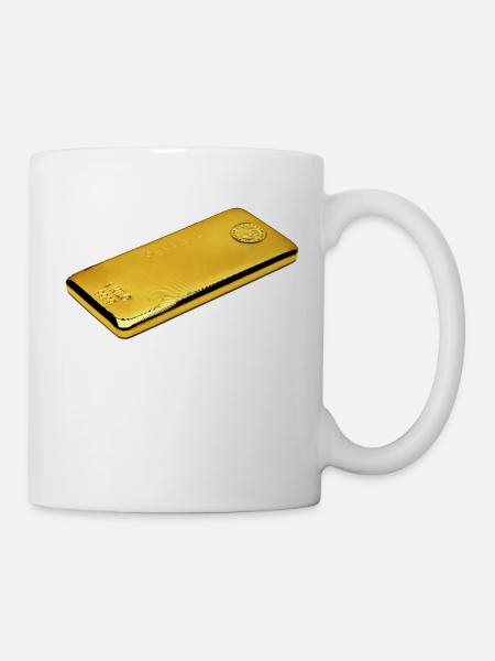 gold - Tasse - Weiß