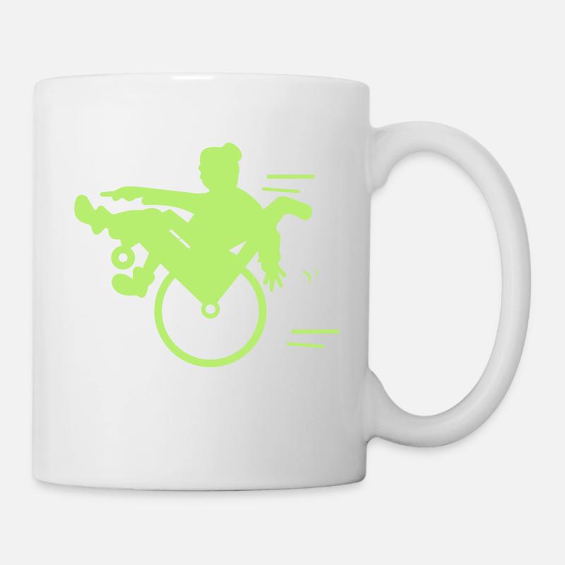 Granny retiree wheelchair - Mug - white