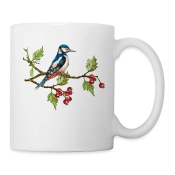 Oiseau coloré - Mug blanc - blanc - Droite