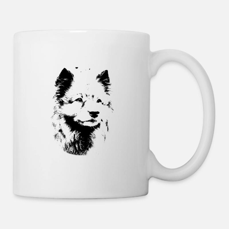 Race de chien Wolfsspitz - Mug blanc - blanc