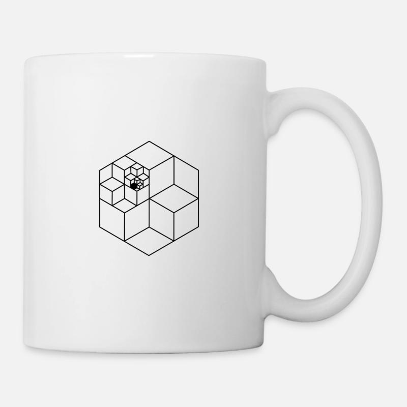 Infinity cube black pattern - Mug - white