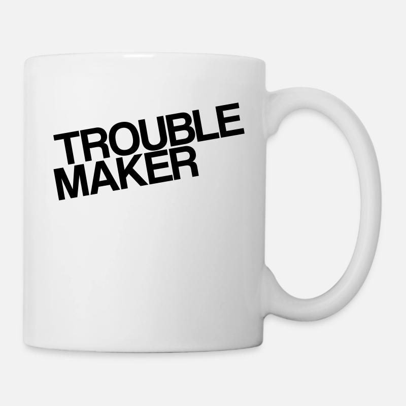 TROUBLE MAKER T-Shirt - Mug - white