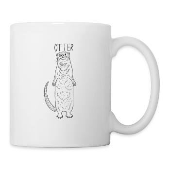 Otter gift Otter lover Otter motif cute - Mug - white - Right
