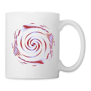 centrifugal pattern, gyro pattern - Mug - white - Right